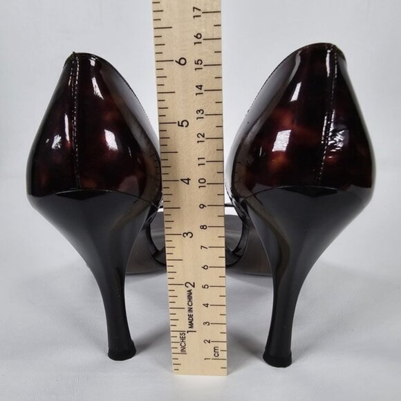 NWOB STUART WEITZMAN Made in Spain 🇪🇸 LEATHER TORTOISE Heels EW39209 Sz 9.5 M - Picture 9 of 16